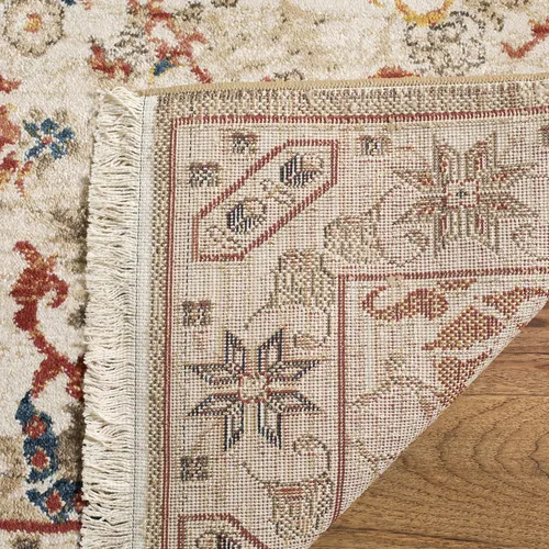 Miniatura 4 de SAFAVIEH Kashan Collection - Alfombra de pasillo de 2 pies 6 pulgadas x 8 pies, color marfil y marfil, diseño oriental tradicional, no desprende