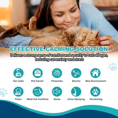 Miniatura 4 de Difusor calmante para gatos, difusor calmante de feromonas para gatos con 1 difusor + 2 recambios de 1.6 fl oz, kit de difusor de feromonas