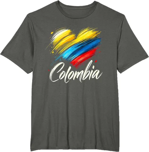 Miniatura 8 de Camiseta de orgullo colombiano con corazón de la bandera de Colombia