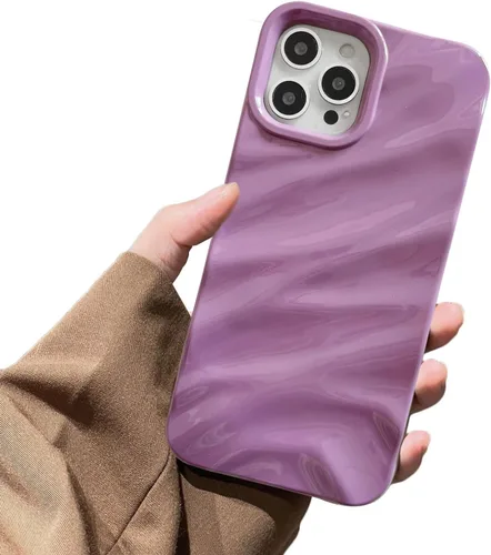 Miniatura 9 de Funda de teléfono con patrón de ondas de agua compatible con iPhone 14 Plus/15 Plus, bonita funda de lujo con forma de onda para mujeres y hombres