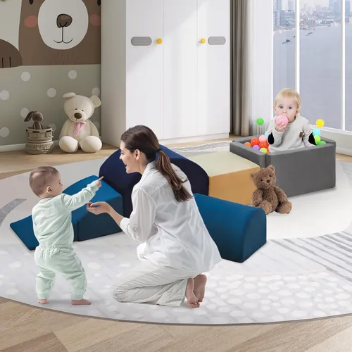 Miniatura 7 de Juguetes y bloques de escalada – Juego de escalada de espuma suave para interiores para niños pequeños, niños y bebés de 1 a 3 años – perfecto