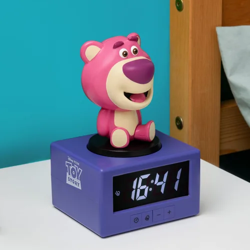 Miniatura 3 de Paladone Toy Story Lotso - Reloj despertador digital con luz nocturna y música, reloj de dormitorio con licencia oficial de Disney Pixar para niños