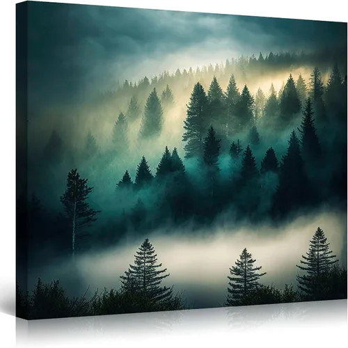 Miniatura 41 de Startonight Lienzo decorativo abstracto para pared, pintura del árbol de la vida amarillo, impresión grande estirada, moderna para dormitorio o sala