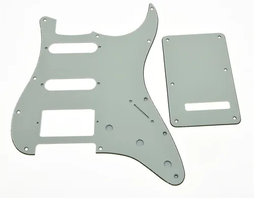 Miniatura 12 de KAISH Guardabarros de 11 agujeros estilo ST/Strat con placa trasera de trémolo para Stratocaster/Strat, HSS, verde menta de 3 capas, fabricado