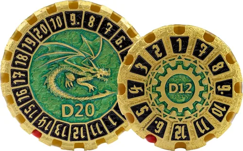 Miniatura 9 de Juego de dados de metal DND Dungeons and Dragon, juego de dados huecos poliédricos de dragón mágico de 7 piezas con caja de metal de regalo