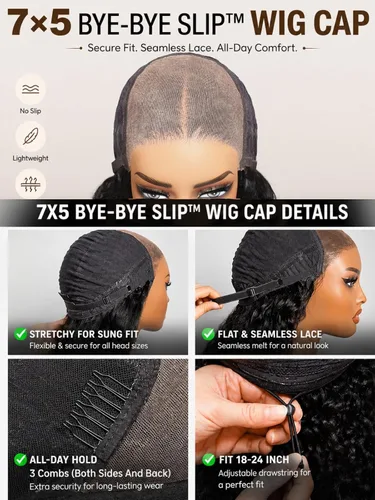 Miniatura 7 de UNICE Yaki Peluca Bob Recta de Cabello Humano con Cordón Adiós Nudos Sin Pegamento 7x5 Pelucas Frontales de Encaje de Cabello Humano Pre Desplumadas