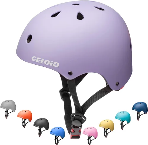 Miniatura 17 de Casco de bicicleta para niños, cascos de patineta para niños de 2 a 3 a 5 a 8 a 14 años, ajustable, multideporte, bicicleta, patinaje, fútbol