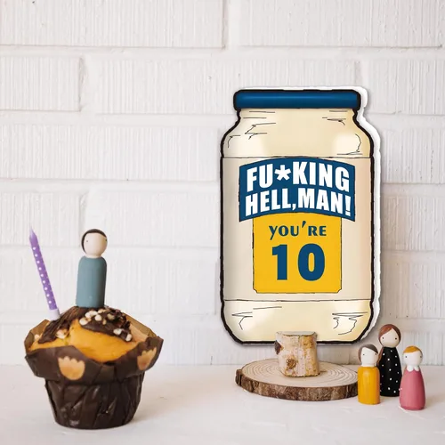Miniatura 3 de Tarjeta de cumpleaños número 10, regalos de feliz cumpleaños número 10 para niños y niñas, divertidas decoraciones de 10 cumpleaños para hijo e hija