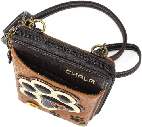 Miniatura 5 de CHALA Cartera cruzada para teléfono celular, bolso de mano multicolor de piel sintética para mujer con correa ajustable