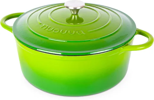 Miniatura 16 de Nuovva Olla Holandesa de Hierro Fundido Esmaltado con Tapa – Cazuela Antiadherente de 6.4 Cuartos – Resistente y Apta para Horno hasta 500°F