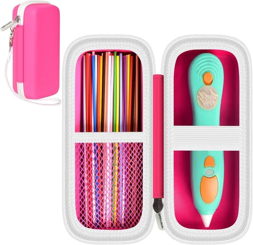 Miniatura 16 de GWCASE Funda compatible con 3Doodler Start+ Essentials Juego de bolígrafos 3D para niños, organizador de almacenamiento de bolígrafos 3D, soporte