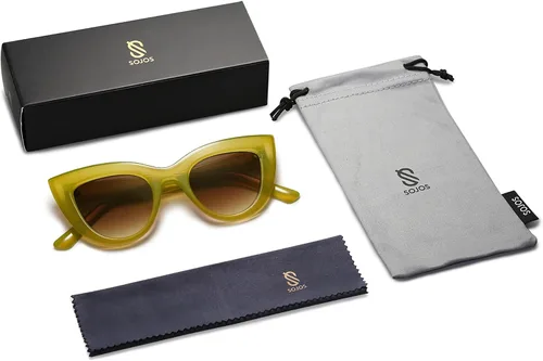 Miniatura 48 de SOJOS Retro Small Vintage Cat Eye Sunglasses for Women Cute Fashion UV400 Sunnies SJ2939