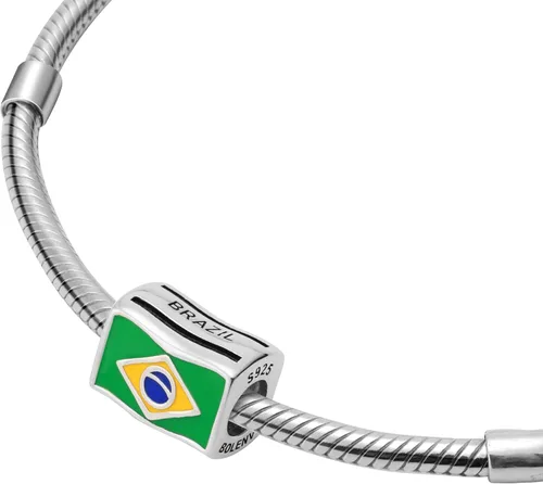 Miniatura 44 de Bolenvi Banderas Travel Country, dijes para el día de la madre, plata de ley 925 para pandora y pulseras o collares similares, joyería para mujeres