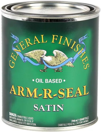 Miniatura 4 de General Finishes Arm-R-Seal Capa protectora a base de aceite, 1 cuarto de galón, brillante