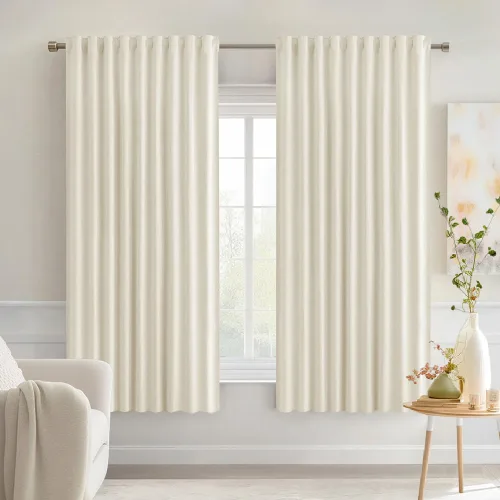 Miniatura 87 de MIULEE Cortinas opacas con pestaña trasera de 63 pulgadas de largo, juego de 2 paneles para sala de estar, dormitorio, privacidad, bolsillo