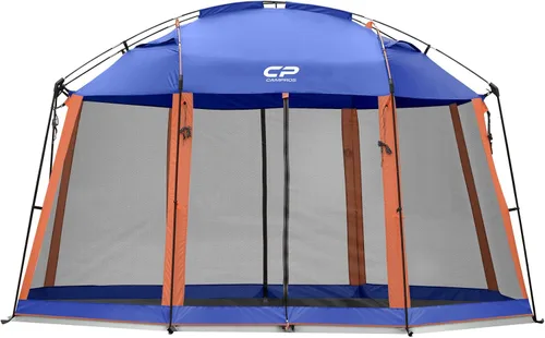 Miniatura 11 de Campros CP - Tienda de campaña con panel lateral contra viento y sol, carpa con paredes de red, estructura tipo gazebo para patio y actividades al