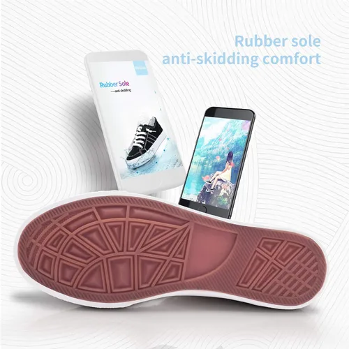 Miniatura 7 de Obtaom Play - Tenis de lona para mujer, color blanco deslavado y estampado de leopardo, sin cordones, a la moda