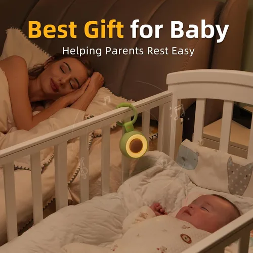 Miniatura 9 de alilo Chupete de bolsillo Máquina de sonido portátil para bebés y niños Luz nocturna 30 sonidos relajantes Viaje Ruido blanco