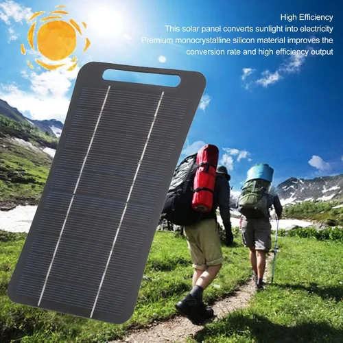 Miniatura 2 de Cargador de panel solar, 5W 5V Panel solar portátil Cargador de energía solar USB monocristalino módulo de panel solar portátil para camping, viajes