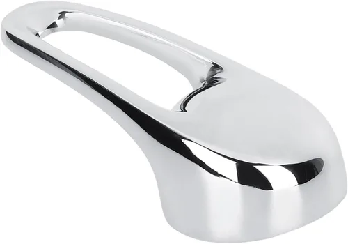 Miniatura 2 de Reemplazo de manija de grifo de una sola palanca de 1.378 in para baño cocina aleación de zinc acabado cromado 1.4 pulgadas