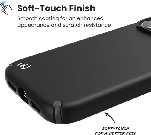 Miniatura 7 de Speck PRESIDIO2 PRO - Funda para iPhone 17, compatible con MagSafe, funda protectora delgada, color negro/gris pizarra/blanco