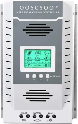 Miniatura 7 de Controlador de Carga MPPT 100 amperios 12V/24V Auto, Regulador de Carga de Panel Solar 100A con Pantalla LCD Retroiluminada Máxima 100V para Batería