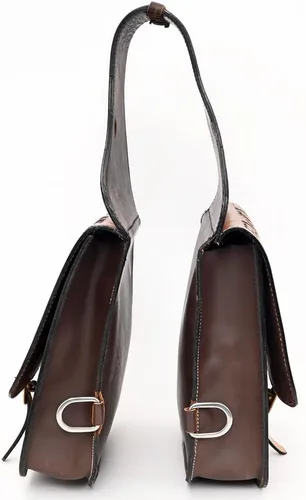 Miniatura 5 de HILASON Western Horse - Bolsa de sillín de cuero resistente y tradicional Bolsa de sillín Bolsa de sillín de caballo Bolsa de sillín