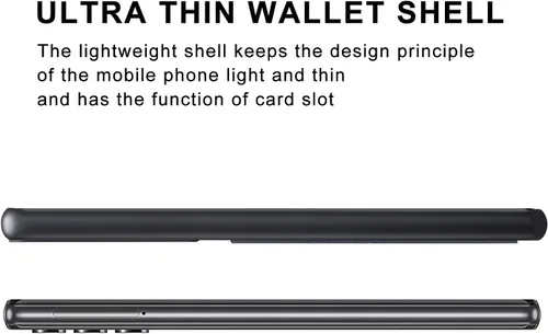 Miniatura 5 de Funda delgada de piel sintética para Google Pixel 7A 2023, soporte para ranura para tarjeta de crédito, funda protectora ligera de carga inalámbrica