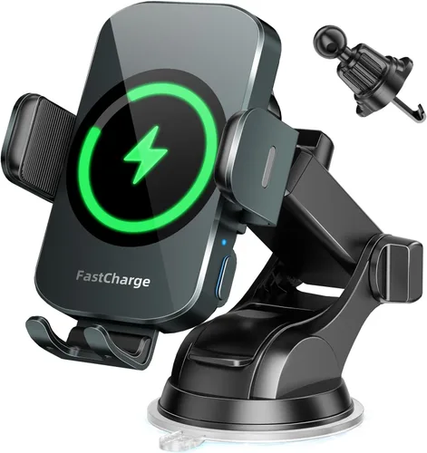 Miniatura 8 de Soporte inalámbrico 3 en 1 para cargador de automóvil, soporte de teléfono de carga rápida de 15 W para iPhone 17 16 15 14, Samsung Galaxy S24 S23