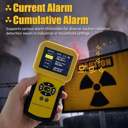 Miniatura 5 de Medidor de radiación nuclear, contador Geiger, detector radiactivo BTMETER detector de rayos X beta gamma nivel CPM con alarma, dosímetro