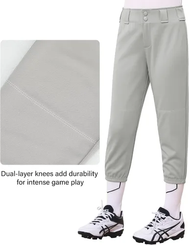 Miniatura 6 de Stelle Pantalones de sóftbol para niñas, pantalones de béisbol para niños