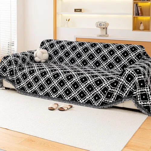 Miniatura 2 de Manta Funda Reversible para Sofá, Fundas de Sofá de Navidad, Manta Funda de Sofá de Chenille, Fundas de Sofás de Navidad Lavables, 71"×71" Protector