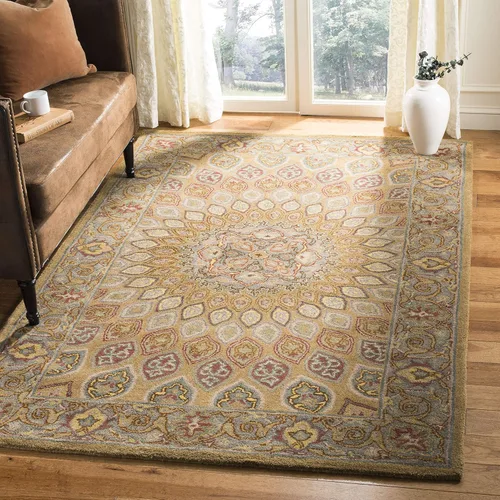 Safavieh - Colección Heritage HG914A - Tapete de lana oriental bordada y tradicional Oriental Multi (9 pies, 6 pulgadas x 13 pies, 6 pulgadas),