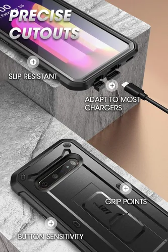 Miniatura 6 de SUPCASE Unicorn Beetle Pro Series - Funda diseñada para LG V60 ThinQ (versión 2020), funda resistente de cuerpo completo y funda con función atril
