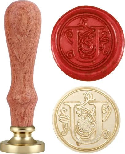 Miniatura 18 de Yoption Classic timbre para estampar en cera, 26 letras de la A a la Z, retro, s