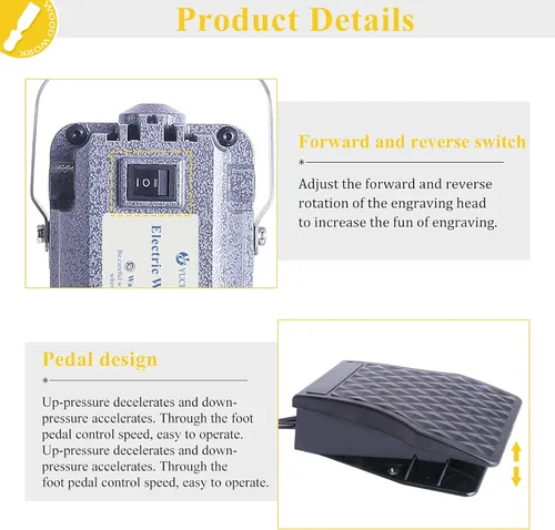 Miniatura 5 de YUCHENGTECH Herramienta giratoria de eje flexible, amoladora de eje flexible, herramienta rotativa, cincel eléctrico, herramientas eléctricas