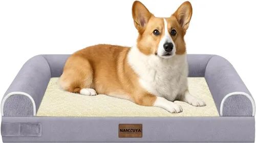 Miniatura 70 de Cama ortopédica lavable para perros medianos y grandes: cama con cojines de apoyo para perros medianos y grandes, cama impermeable de espuma tipo
