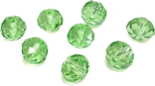 Miniatura 41 de Cuentas de vidrio Rondelle de 0.079 in para hacer joyas, cuentas espaciadoras de Briolette Crytal facetadas para pulseras, collares, aretes