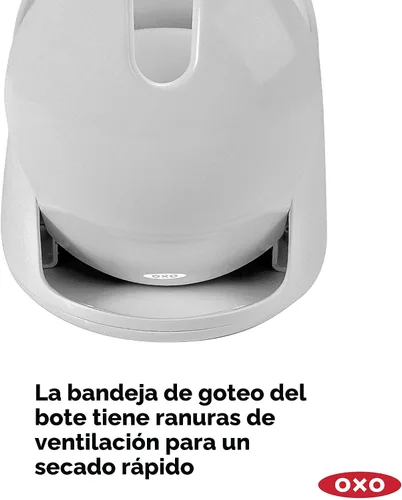 Miniatura 4 de OXO Good Grips - Escobilla de inodoro compacta y recipiente, color gris