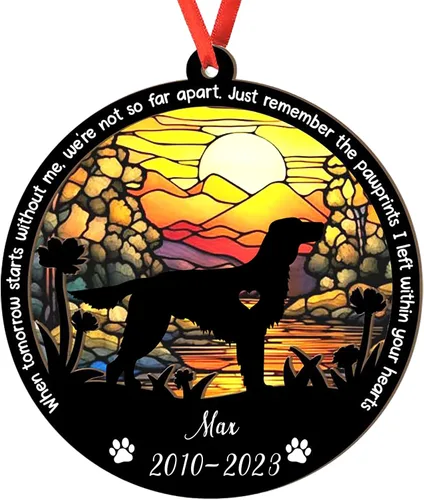 Miniatura 27 de Adorno personalizado para atrapasoles de sabueso afgano, adorno de Navidad de sabueso afgano – Regalo para perro amante, sabueso afgano
