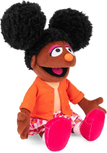 Miniatura 5 de GUND Sesame Street - Peluche oficial de Gabrielle, muñeca de felpa prémium para edades de 1 año en adelante, 13 pulgadas Rosa colorido/naranja