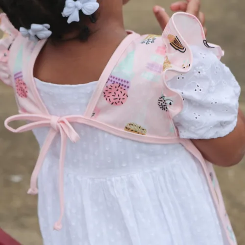 Miniatura 6 de BapronBaby Flutter Pink Ice Cream - Babero suave impermeable resistente a las manchas - Lavable a máquina - 197ft - 5 años - Sz preescolar 3-5 años