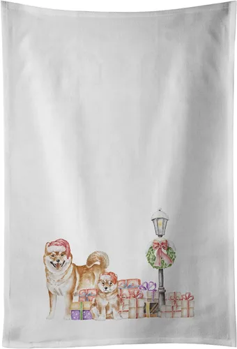 Miniatura 10 de Caroline's Treasures CK8100WTKT - Juego de 2 toallas de cocina con diseño de bulldog francés con diseño de país de las maravillas navideñas
