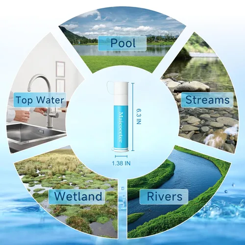Miniatura 5 de Filtro de agua con popote, purificador de agua portátil, sistema de filtración de agua por gravedad, sistema de purificación de agua con popote