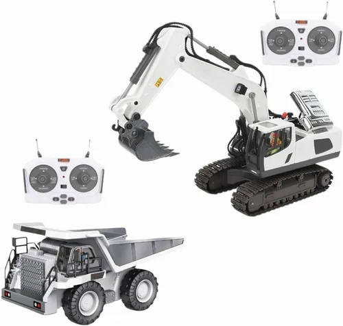 Miniatura 11 de Mudsterz - Camiones Mudsterz, Excavadora Mudsterz, Vehículo de construcción RC de 2.4GHz con luces geniales y sonidos reales, diseño de ingeniería