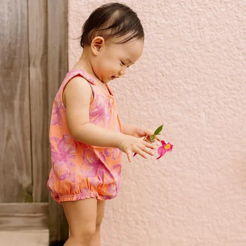 Miniatura 53 de Burt's Bees Baby Mameluco para bebé, 100% algodón orgánico, traje corto de una pieza para niñas recién nacidas a 24 meses