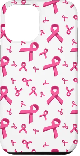 Miniatura 25 de iPhone 13 patrón de cinta rosa concientización del cáncer de mama mujeres caso de apoyo