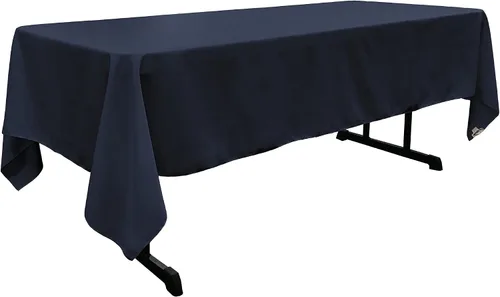 Miniatura 31 de LA Linen Mantel rectangular lavable de popelín de poliéster, resistente a las manchas y a las arrugas, cubierta de mesa 60x84, mantel de tela