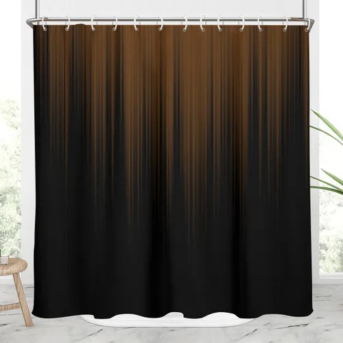 Miniatura 17 de AAtter - Cortina de ducha negra y gris con arte abstracto ombre gótico gótico estético para hombres, extra larga XL grande, de tela para decoración