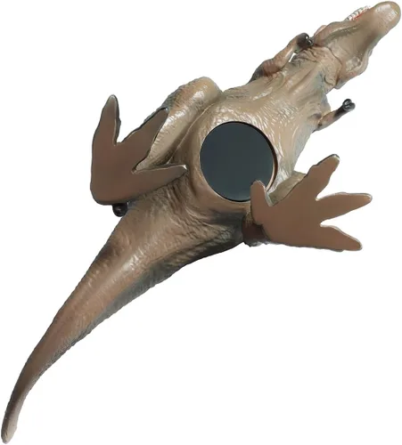Miniatura 6 de Alcancía T-Rex de dinosaurio marrón resina, regalo de cumpleaños para niños.